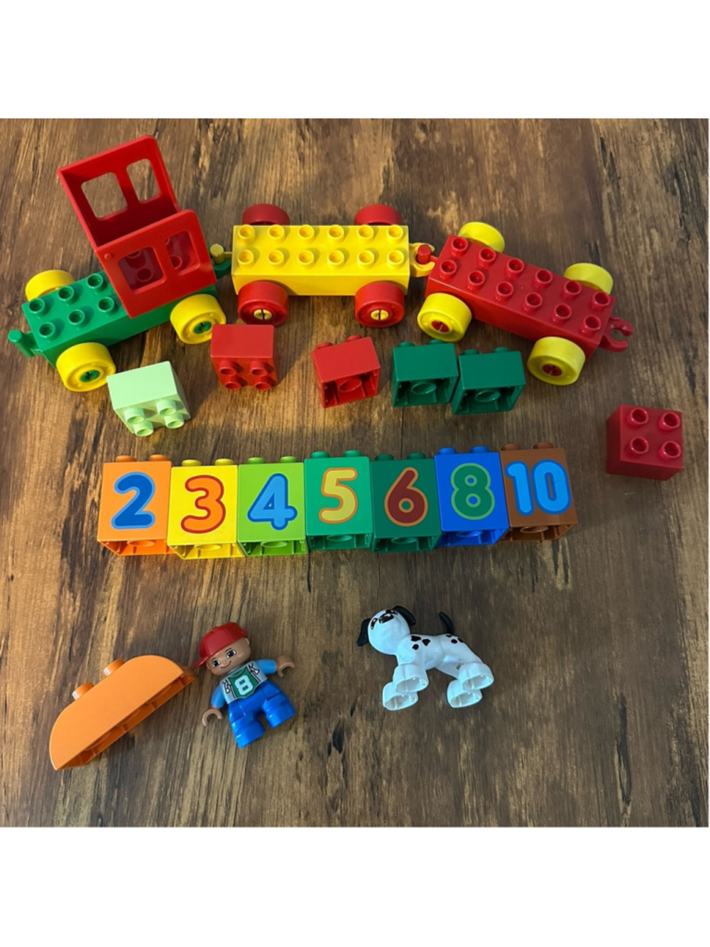 LEGO DUPLO Number Train 10558 Retired 2013 Replacement Pieces Boy Dog